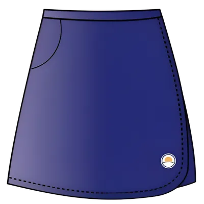 PRIMARY NAVY SKORTS WITH BACK ELASTIC - 1st to 5th STD