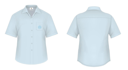 Anti-Bacterial Boys Sky Blue Half Sleeve Shirt (Class 1–10)
