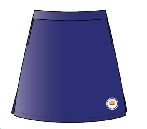 Secondary Navy Skirt with inner shorts and side slits